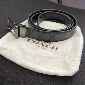 Coach Black Roller Buckle Reversible Belt, 42 Brand New